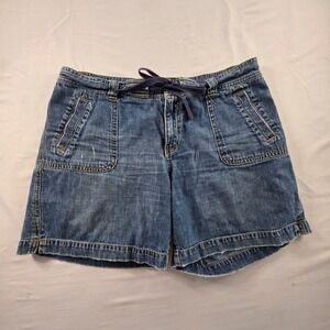 Old Navy Vintage Low Rise Denim Shorts Medium Wash Size 10 Y2K Summer Utility
